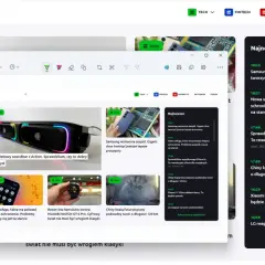 Narzędzie Wycinanie Windows 11 na ekranie z artykułami technologicznymi.