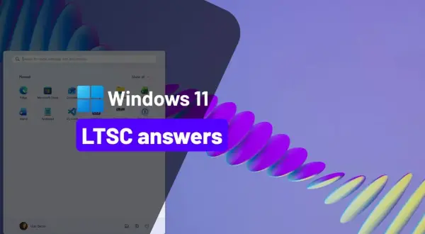 Ekran startowy Windows 11 LTSC z widocznym menu Start i ikonami aplikacji.