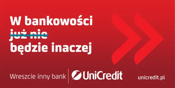 W bankowości już nie będzie inaczej. Wreszcie inny bank. Logo UniCredit. unicredit.pl