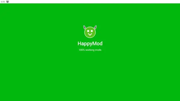 Logo HappyMod z uśmiechniętym diabłem i napisem "100% working mods". Czy happymod jest bezpieczny? To pytanie nurtuje wielu graczy.